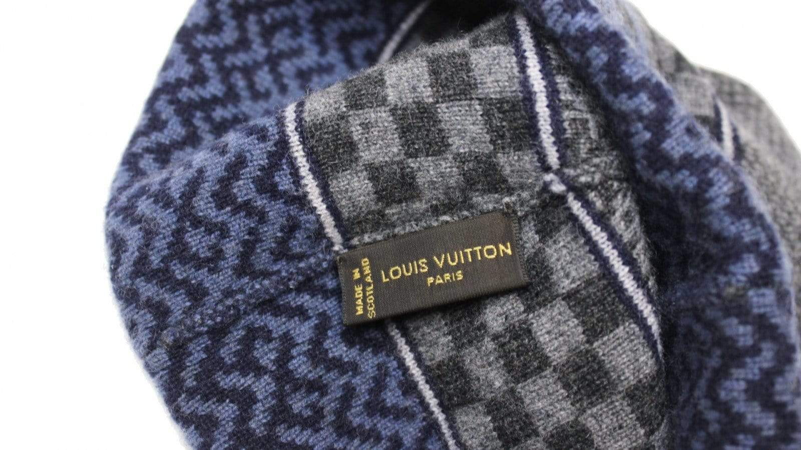 Louis Vuitton Bonnet Ski Damier Bleu Scarf